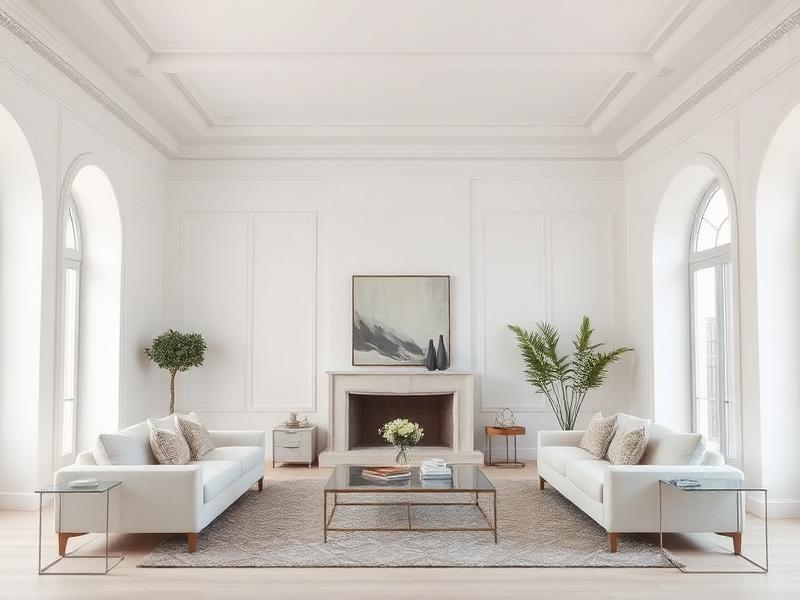 Precision interior painting in a modern living room